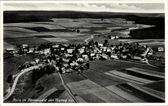 Ak Nurn Steinwiesen Oberfranken, Fliegeraufnahme