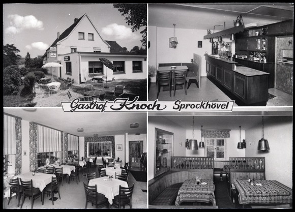 7 glass negatives Sprockhövel in the Ruhr area, street, overall view, various views