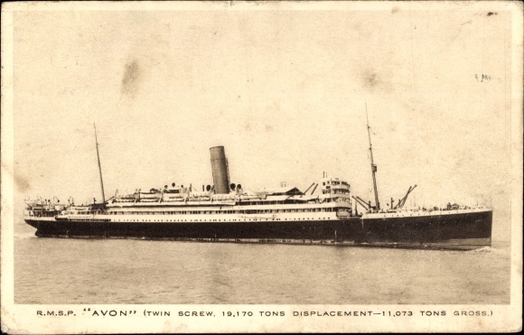 Ak passagiersstoomboot Avon, RMSP