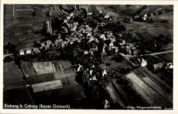Ak Einberg (bij Coburg) Rödental Opper-Franken, luchtfoto