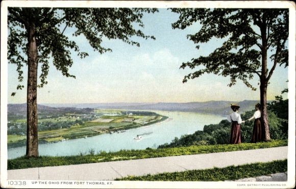Ak Kentucky USA, de Ohio op vanaf Fort Thomas