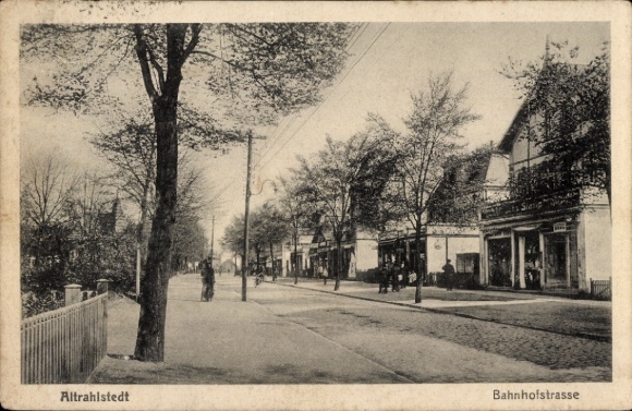 Postcard Hamburg Wandsbek Rahlstedt Altrahlstedt, Bahnhofstraße