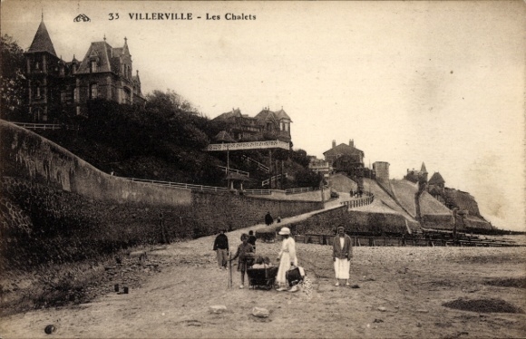 Postcard Villerville Calvados, chalets