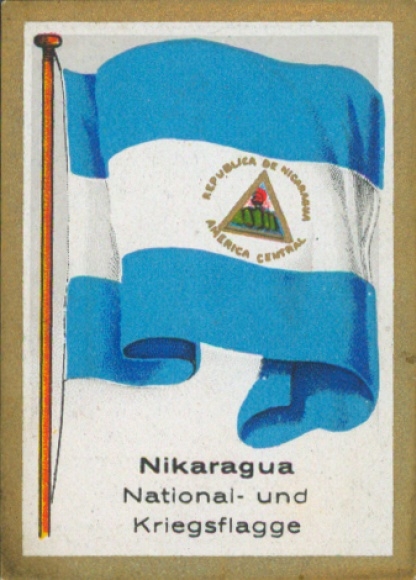 Sammelbild Bulgaria Fahnenbilder Nr. 310 Nicaragua, National- und Kriegsflagge