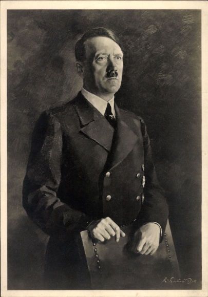 Artist Postcard Zill, portrait of the Führer, Adolf Hitler, HDK 388