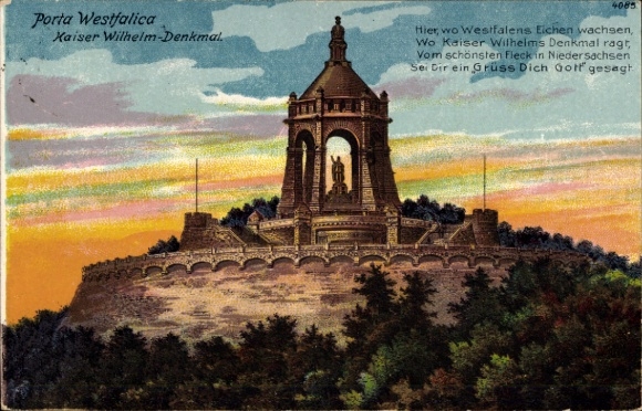 Ak Porta Westfalica an der Weser, Kaiser Wilhelm-Denkmal