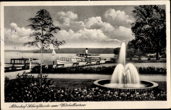 Postcard Altenhof Schorfheide on Werbellinsee, facilities on the shore