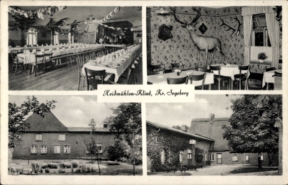 Postcard Heidmühlen Klint in Schleswig Holstein, Inn Hinr. Pohlmann, interior view