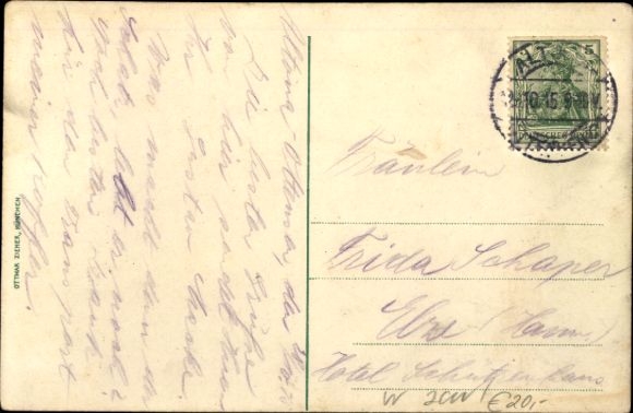 Postcard Hamburg Altona Ottensen, Treskowplatz with Goethestraße