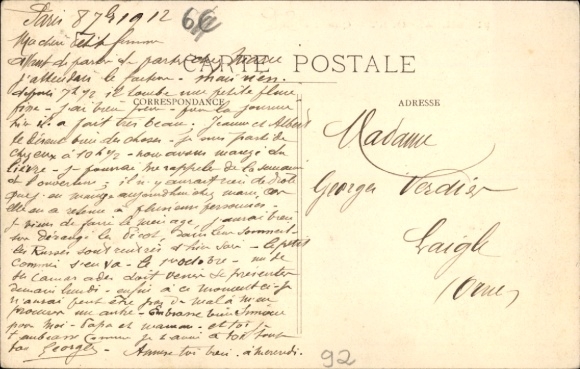 Postcard Billancourt Hauts de Seine, Quai National