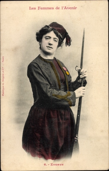 Postcard The Women of the Future, Zouave