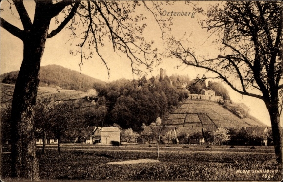 Postcard Ortenberg in Hessen, castle ruins