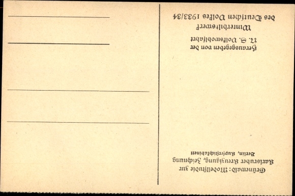 Artist Postcard Grünewald, model study for the Karlsruhe Crucifixion, WHW 1933/34