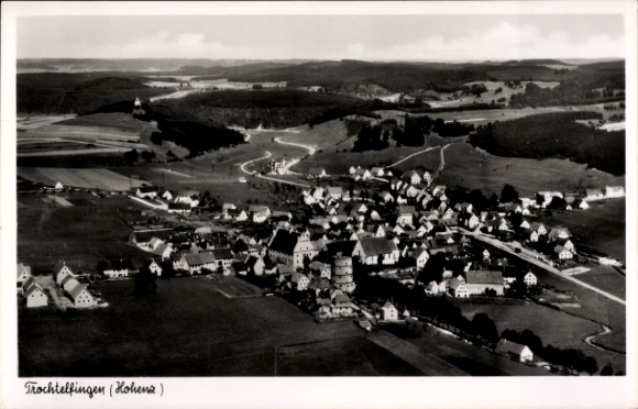 Postcard Trochtelfingen Baden Württemberg, aerial photograph