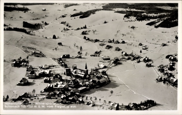 Ak Schonach in het Zwarte Woud, luchtfoto