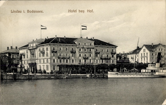 KP Lindau nad Jeziorem Bodeńskim w Szwabii, Hotel Bayerischer Hof, parowiec