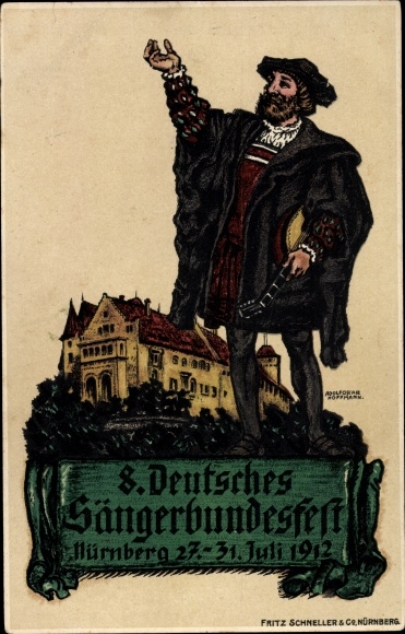 Künstler Ak Hoffmann, Adolf Oscar, Nürnberg, 8. Deutsches Sängerbundesfest 1912