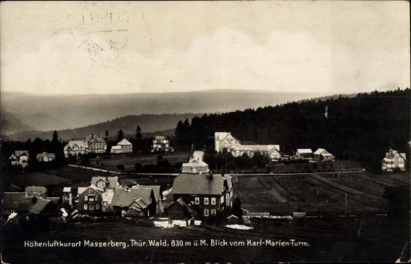 Ak Masserberg in Thüringen, Blick vom Karl Marien Turm