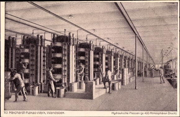 PC Hamburg Wandsbek, Reichardt cocoa plant, hydraulic presses