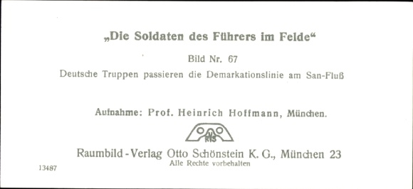 Stereo spatial image photo "The Leader's Soldiers in the Field", No. 67, demarcation line on the San