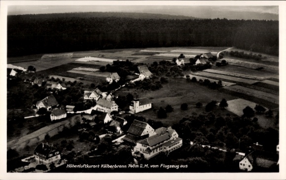 Postcard Kälberbronn Pfalzgrafenweiler in the Black Forest, aerial photograph, overall view of the village