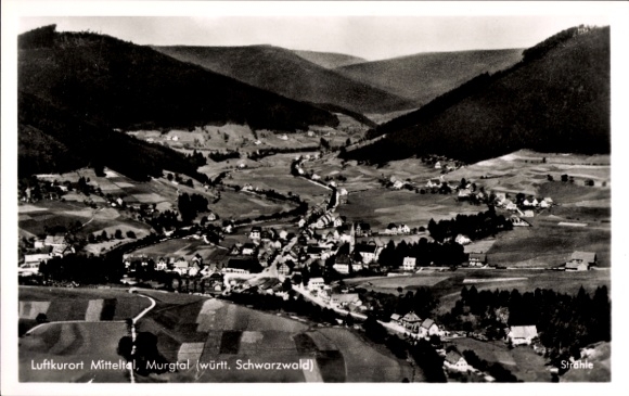 Ak Röt im Murgtal Baiersbronn Schwarzwald, Luftkurort Mitteltal, Schwarzwald, Berge, Landschaft