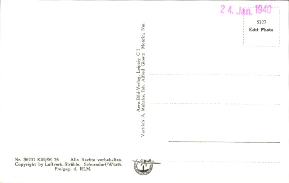 Postcard Moryń Mohrin Neumark East Brandenburg, aerial photograph