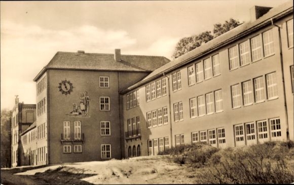 Ak Hettstedt im Südharz, Erweiterte Oberschule, Foto von Kirchner, Hettstedt