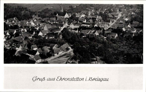 Ak Ehrenstetten Ehrenkirchen im Breisgau, Fliegeraufnahme