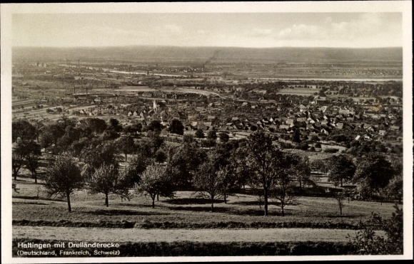 PC Haltingen Weil am Rhein, general view with border triangle