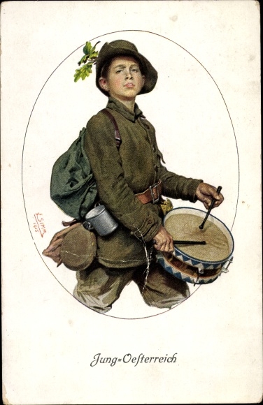 Artist PC Jung Austria, youth army, drummer
