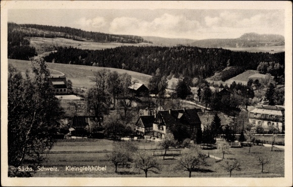 Ansichtkaart Kleingiesshübel Reinhardtsdorf Schöna in Saksen, gedeeltelijk zicht