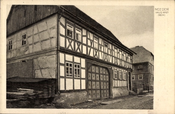 Postcard Meeder Oberfranken, house no. 67, year 1804