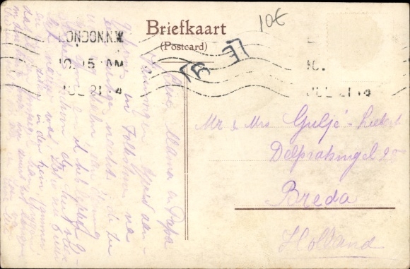 Postcard Steamer, Fährschiff, Nightboat of the Flushing Line