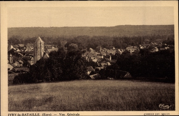 Postcard Ivry the Eure Battle, General View