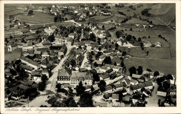 Ak Selbitz in het Frankische Woud, luchtfoto