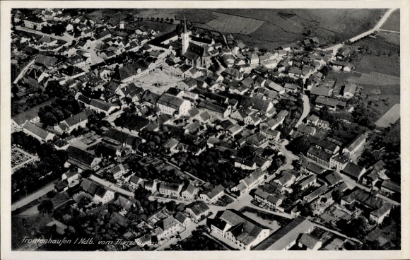 Postcard Frontenhausen in Lower Bavaria, aerial photo