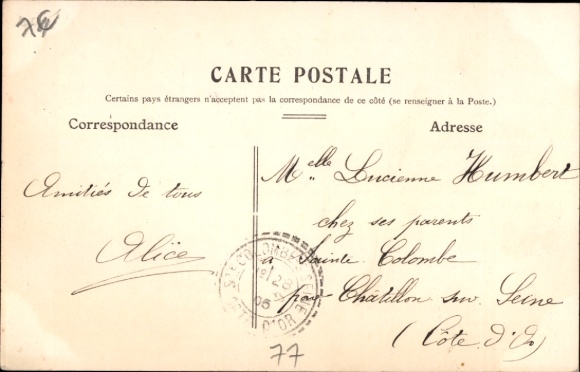 Ansichtkaart Montereau Seine et Marne, Postkantoor, Grande Rue