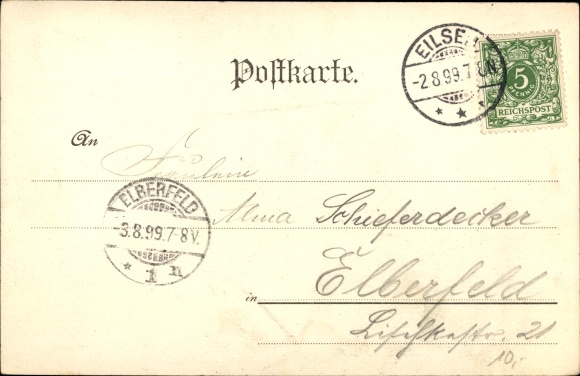 Chromo-Litho Bad Eilsen Lower Saxony, family in costume