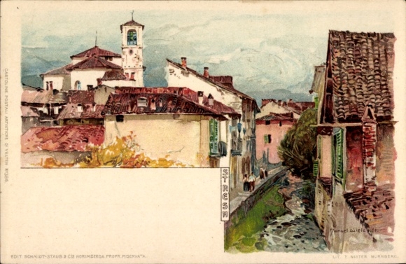 Artysta lito Wielandt, Manuel, Stresa Borromeo Lago Maggiore Piemonte, miasto