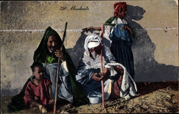 Postcard Maghreb, Mendiants, Lehnert &amp; Landrock 758
