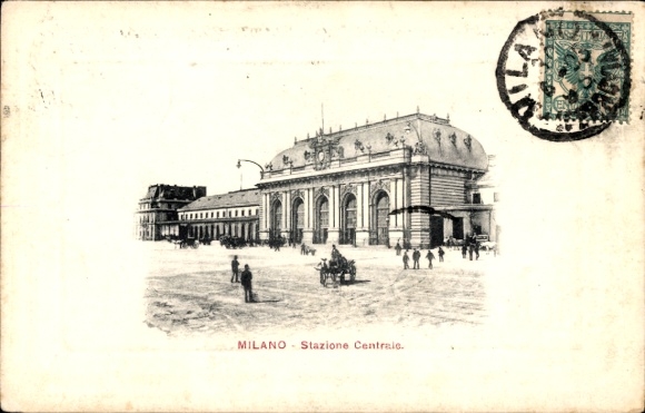 Passepartout Ak Milano Mailand Lombardia, Bahnhof