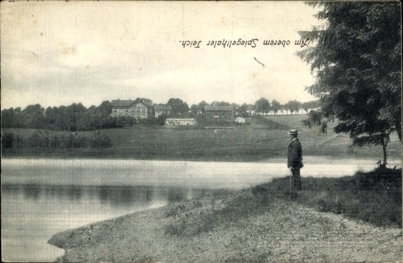 Postcard Clausthal Zellerfeld in the Upper Harz, Oberer Spiegeltaler Teich