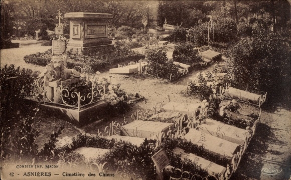 CPA Asnières-sur-Seine Hauts-de-Seine, Cimetière des Chiens