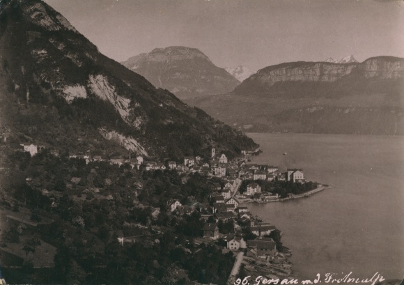 Photo Gersau Canton Schwyz, Panorama, August 1891