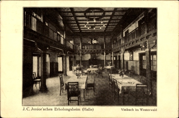 Ak Vielbach im Westerwald, recreatiehuis JC Junior, Halle