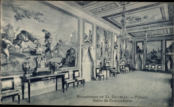 KP San Lorenzo de El Escorial Madryt, Monasterio del Escorial, Palacio Salón de Embajadores