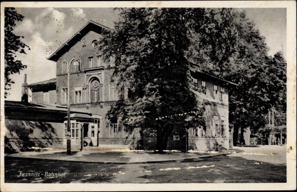 Ansichtkaart Jeßnitz Jessnitz in Anhalt, treinstation