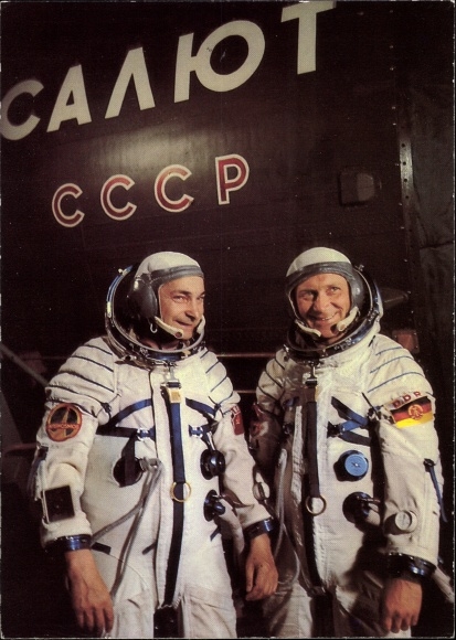 PC joint cosmos flight USSR, GDR, Sigmund Jähn, Valeri Bykowski, Salyut