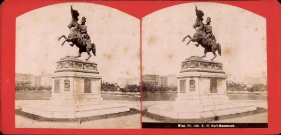 Stereo CdV Vienna Austria, Karl Monument